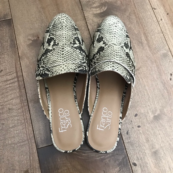 NEW Franco Sarto Malesa Snakeskin Print Mules Shoe - Picture 4 of 4